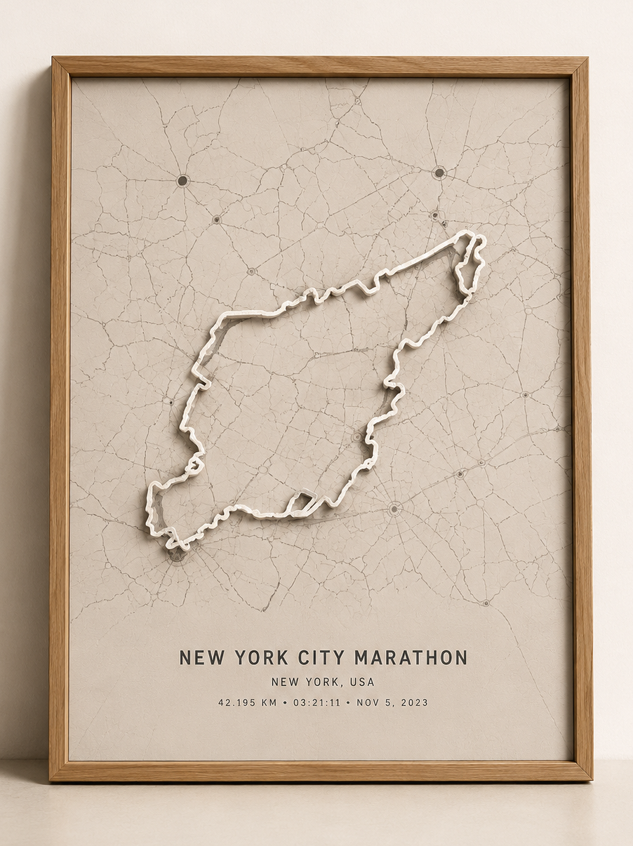 Boston Marathon — 3D route frame