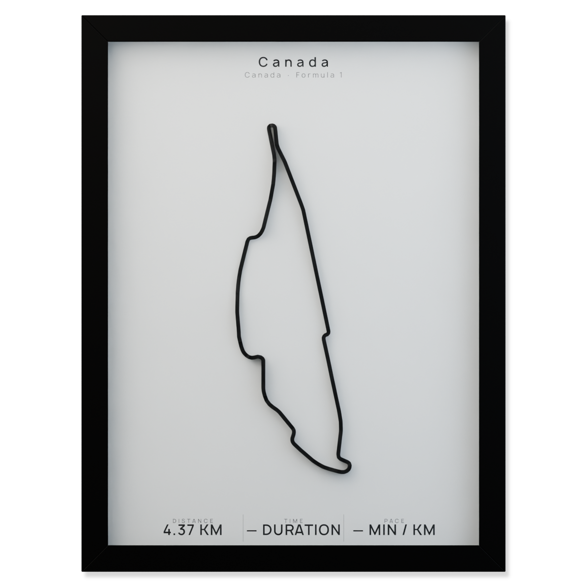 Canada framed route poster product cutout in Polar Linen