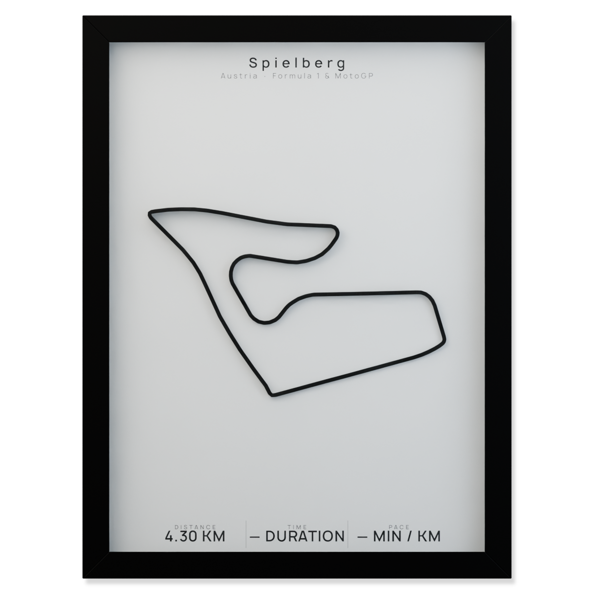Spielberg framed route poster product cutout in Polar Linen