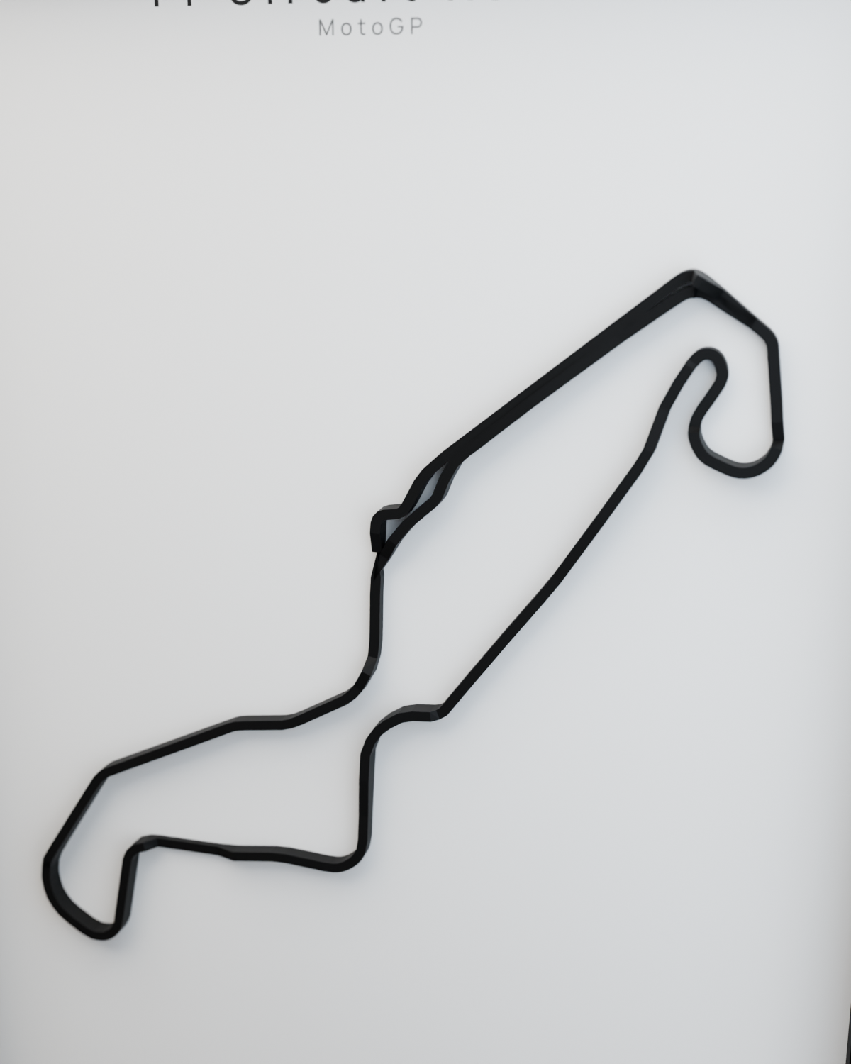 TT Circuit Assen framed route poster detail close-up in Polar Linen